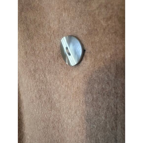 Vintage Juli de Roma Coat Women's Large Tan Brown Kajjmir Faux Cashmere Overcoat - Picture 9 of 9